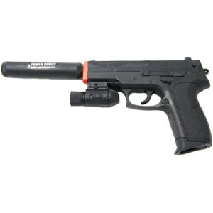 See Airsoft Pistol 1 Spring Tactical Pistol FPS-150 Laser Sight, Removable Silencer Airsoft Gun