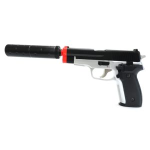 See Airsoft Pistol 1 Refurbished Spring HFC 113 Elite Pistol Black And Silver FPS-300 Airsoft Gun
