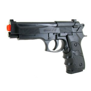 See Airsoft Pistol 1 Refurbished Spring UK Arms M757BL Night Hawk Pistol FPS-200 Airsoft Gun