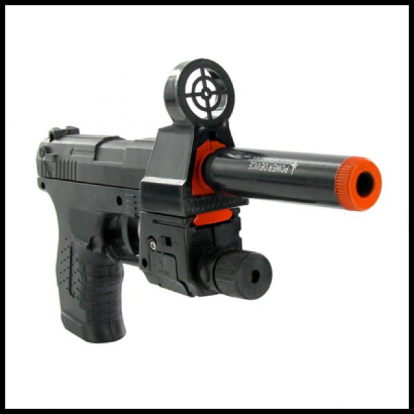 See Airsoft Pistol 2 Spring Mini Tactical Spy Pistol FPS-120 Silencer, Sight, Laser Airsoft Gun