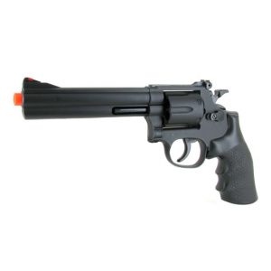 See Airsoft Pistol 1 Spring Black 6 Inch Barrel Magnum Revolver Pistol FPS-200 Airsoft Gun