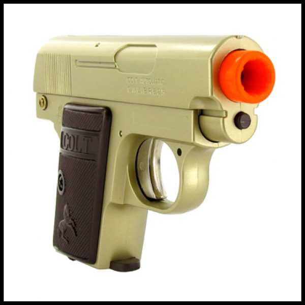 See Airsoft Pistol 2 Spring Colt .25 Pistol Gold FPS-141 Airsoft Gun