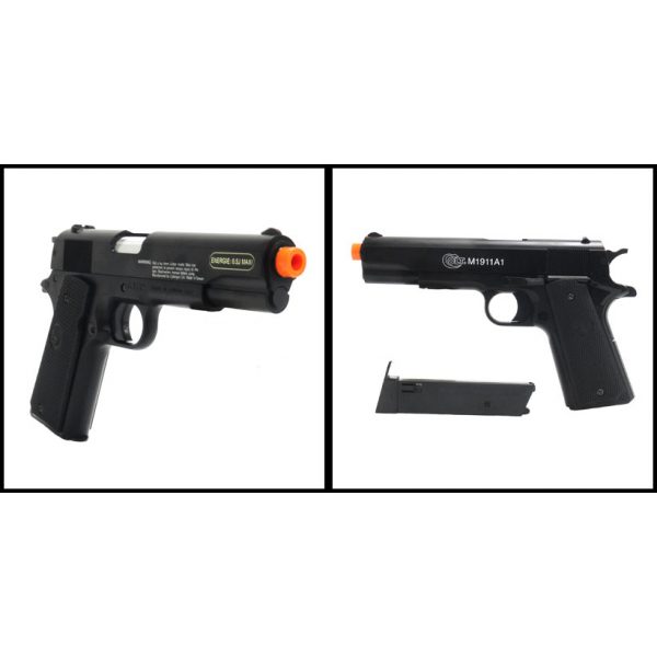 See Airsoft Pistol 2 Spring Colt M1911A1 Pistol Metal Slide FPS-328 Airsoft Gun