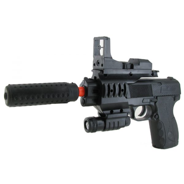 See Airsoft Pistol 1 Spring Commando P-813A3 Pistol FPS-200 Silencer, Flashlight Airsoft Gun