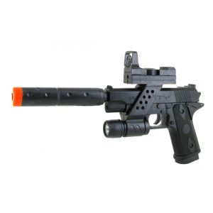 See Airsoft Pistol 1 Spring G058B Night Owl Pistol FPS-120 Laser, Flashlight Airsoft Gun
