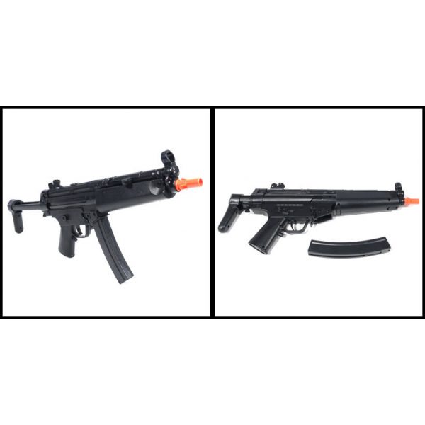 See Airsoft Rifle 2 AEG Electric MP5 Sub Machine Gun FPS-210, Collapsible Stock Airsoft Gun
