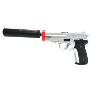 See Airsoft Pistol 1 Spring HFC 113 Elite Pistol Silver FPS-300 Airsoft Gun