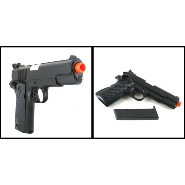 See Airsoft Pistol 2 Spring HFC Heavy Weight Sharp Eye Pistol Black FPS-290 Airsoft Gun