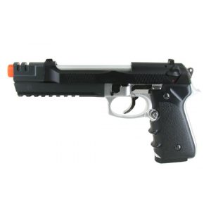 See Airsoft Pistol 1 Spring HFC Heavy Weight Target Pistol Black Silver FPS-350 Airsoft Gun
