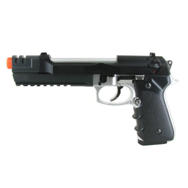 See Airsoft Pistol 1 Spring HFC Heavy Weight Target Pistol Black Silver FPS-350 Airsoft Gun