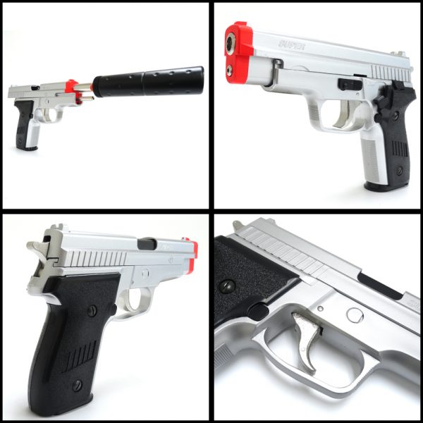 See Airsoft Pistol 2 Spring HFC Sig P226 Pistol Silver FPS-300 Airsoft Gun