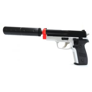 See Airsoft Pistol 1 Spring HFC Sig P229 Pistol Black And Silver FPS-300 Airsoft Gun