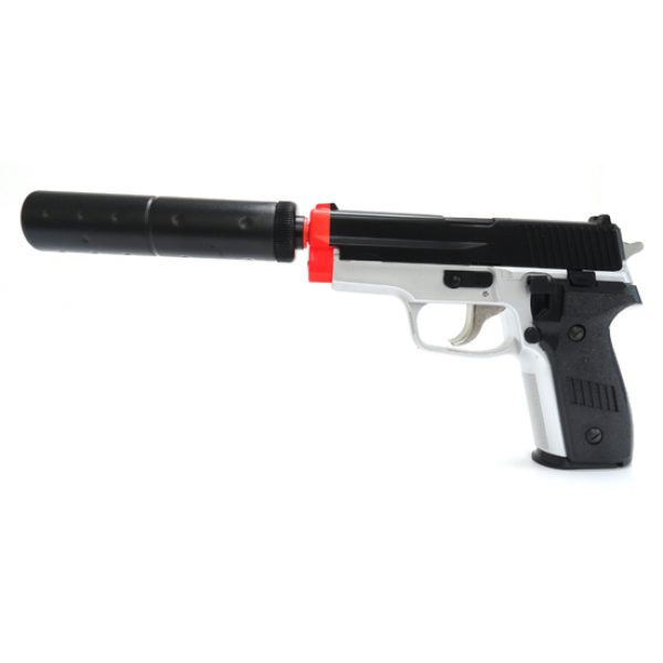 See Airsoft Pistol 1 Spring HFC Sig P229 Pistol Black And Silver FPS-300 Airsoft Gun