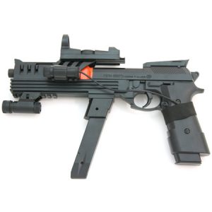 See Airsoft Pistol 1 Spring Modified Pistol, FPS-110 Laser Sight, Tactical Light, Extended Barrel Airsoft Gun