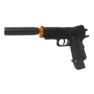 See Airsoft Pistol 1 Spring Silenced Defender .45 Style Pistol FPS-180 Airsoft Gun