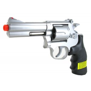 See Airsoft Pistol 1 Spring Silver 4 Inch Barrel Magnum Revolver Pistol FPS-200 Airsoft Gun