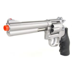 See Airsoft Pistol 1 Spring Silver 6 Inch Magnum Revolver FPS-200 Airsoft Pistol