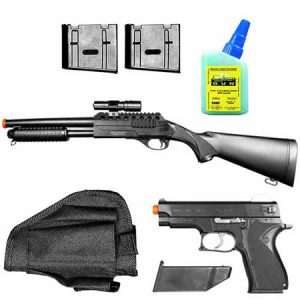 See Airsoft Pistol 1 Spring Smith & Wesson On Duty Kit Kit (Shotgun, Pistol, BBs & Holster) Airsoft Gun