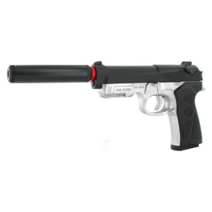 See Airsoft Pistol 1 Spring Spec Ops M9 Pistol Silencer FPS-215 Airsoft Gun
