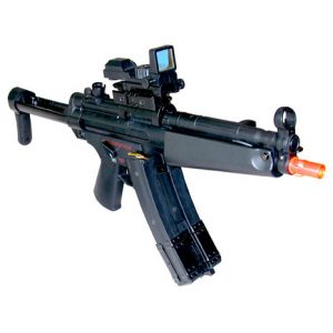 See Airsoft Rifle 1 AEG Electric Well MP5 Sub Machine Gun FPS-300, Collapsible Stock, Metal Gearbox Airsoft Gun