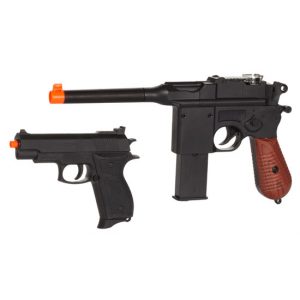 See Airsoft Pistol 1 Spring Special Ops P1308 Pistol FPS-165 Airsoft 2-Gun Combo Pack