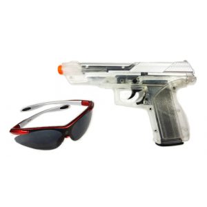 See Airsoft Pistol 1 Spring Stunt Police 2020 Clear Body Pistol FPS-250 Airsoft Gun