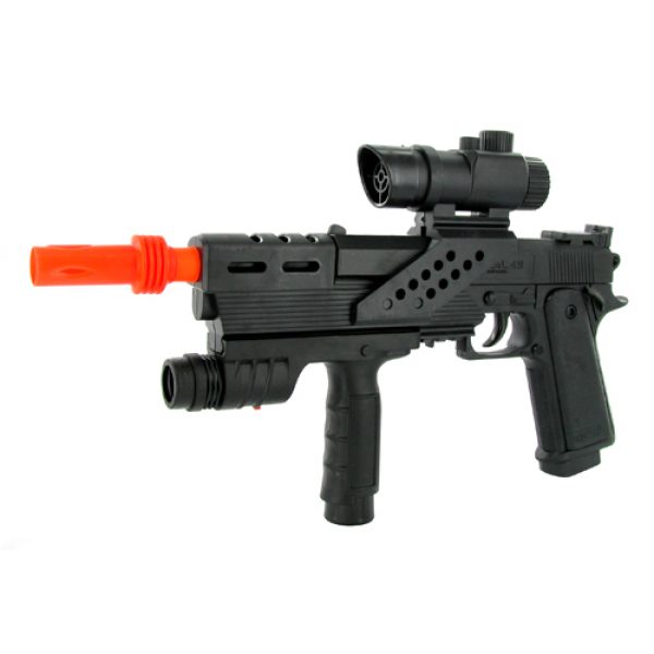 See Airsoft Pistol 1 Spring Tactical .45 Style Pistol FPS-160 Flashlight, Fore Grip Airsoft Gun