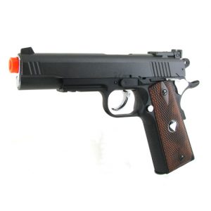 See Airsoft Pistol 1 Spring TSD Sport 601 Pistol Black FPS-300 Faux Wood Grip Airsoft Gun