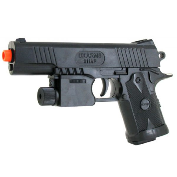 See Airsoft Pistol 1 Spring UK Arms M-211AF Pistol FPS-180 Laser Airsoft Gun