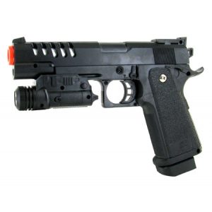 See Airsoft Pistol 1 Spring UK Arms XK918A Black Ops Pistol FPS-200 Laser Airsoft Gun