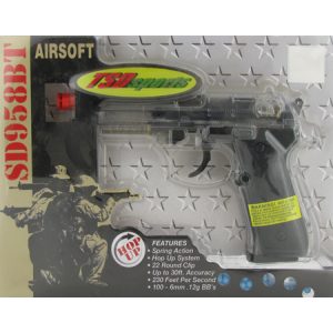 See Airsoft Pistol 1 TSD Sports Spring Clear M9 Pistol FPS-230 Airsoft Gun