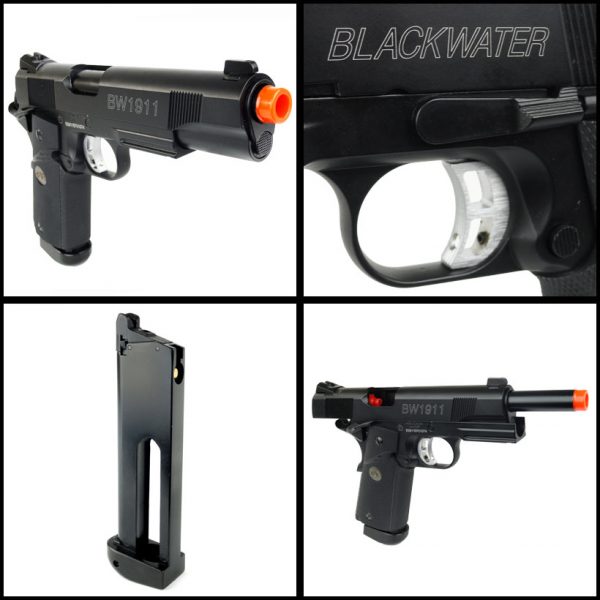 See Airsoft Pistol 2 CO2 Blackwater BW1911 FPS-425 Full Metal Blowback Airsoft Pistol