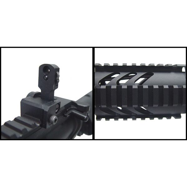 See Airsoft Rifle 2 Classic Army Electric Full Metal Navy Seal M15A4 CQB Compact Rifle FPS-450 Collapsible Stock Airsoft Gun (New Version)