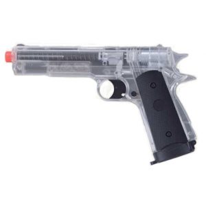 See Airsoft Pistol 1 CO2 Stunt Studios 1911 Clear Pistol FPS-340 Airsoft Gun