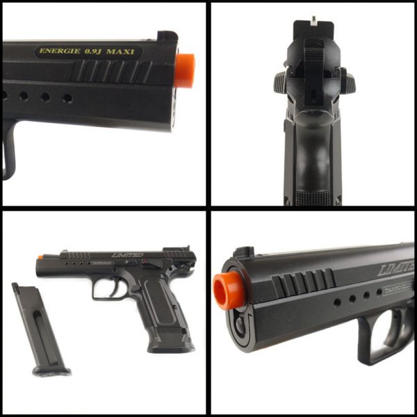 See Airsoft Pistol 2 CO2 Tanfoglio Licensed Full Metal Blowback FPS-453 Airsoft Pistol