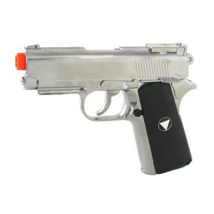 See Airsoft Pistol 1 CO2 TSD Compact Chrome Sport Pistol FPS-450 Full Metal Airsoft Gun