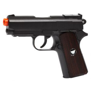 See Airsoft Pistol 1 CO2 TSD Compact Sport Black & Brown FPS-450 Full Metal Airsoft Pistol