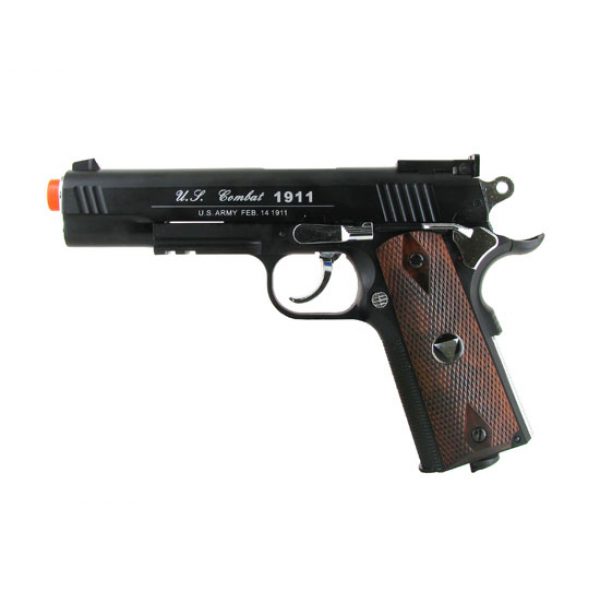 See Airsoft Pistol 1 CO2 TSD Tactical 601 Black Pistol FPS-525 Faux Wood Grip Blowback Airsoft Gun