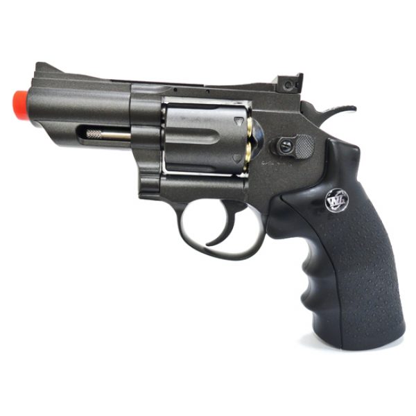 See Airsoft Pistol 1 CO2 WG 708 Snub Nose Revolver Pistol Black FPS-480 Airsoft Gun