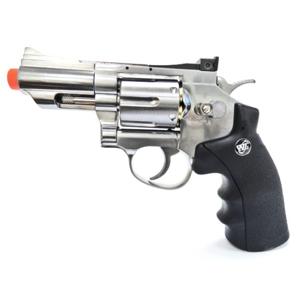 See Airsoft Pistol 1 CO2 WG 708 Snub Nose Revolver Pistol Silver FPS-480 Airsoft Gun