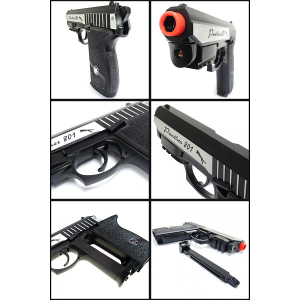See Airsoft Pistol 2 CO2 WG Panther 801BS Pistol FPS-500 Blowback Airsoft Gun