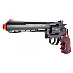 See Airsoft Pistol 1 CO2 WG Revolver Pistol Black FPS-500 Full Metal Non-Blowback Airsoft Gun