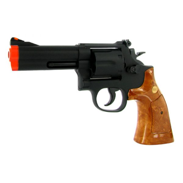 See Airsoft Pistol 1 Green Gas Black 4 Inch Barrel Magnum Revolver Pistol FPS-300 Wood Grip Airsoft Gun