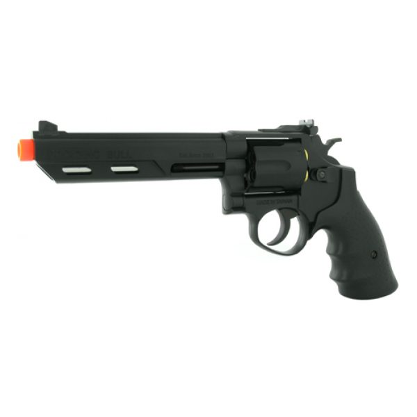 See Airsoft Pistol 1 Green Gas Black Savaging Bull 6 Inch Barrel Magnum Revolver Pistol FPS-350 Black Grip Airsoft Pistol