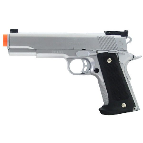 See Airsoft Pistol 1 Green Gas Colt National Match Pistol Silver FPS 350 Airsoft Gun
