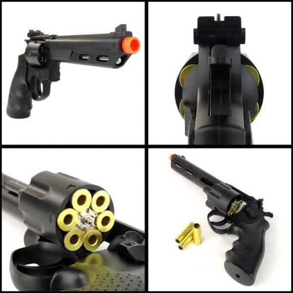 See Airsoft Pistol 2 Green Gas HFC 133 Non-Blowback Revolver FPS-350 Airsoft Gun