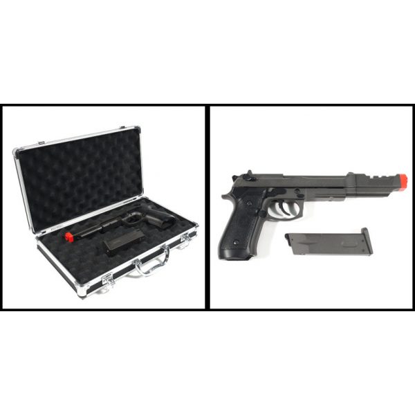 See Airsoft Pistol 2 Green Gas HFC M9 Tactical Pistol FPS-450 Full Metal, Compensator, Blowback Airsoft Gun