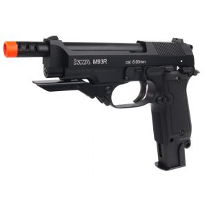 See Airsoft Pistol 1 Green Gas KWA Full Metal M93R II FPS-320 Airsoft Blowback Pistol with 3-Round Burst Mode