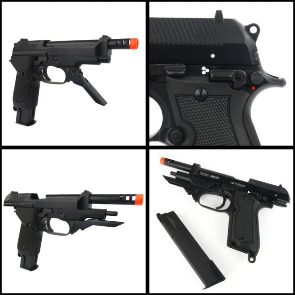 See Airsoft Pistol 2 Green Gas KWA Full Metal M93R II FPS-320 Airsoft Blowback Pistol with 3-Round Burst Mode