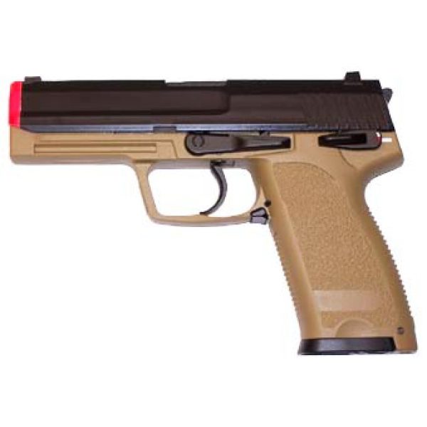 See Airsoft Pistol 1 Green Gas KWA KP8 Blade Trinity Style USP Pistol FPS-285 Blowback Airsoft Gun (Tan)